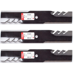 3PK Oregon G5 blades front view showing label and fit benefits