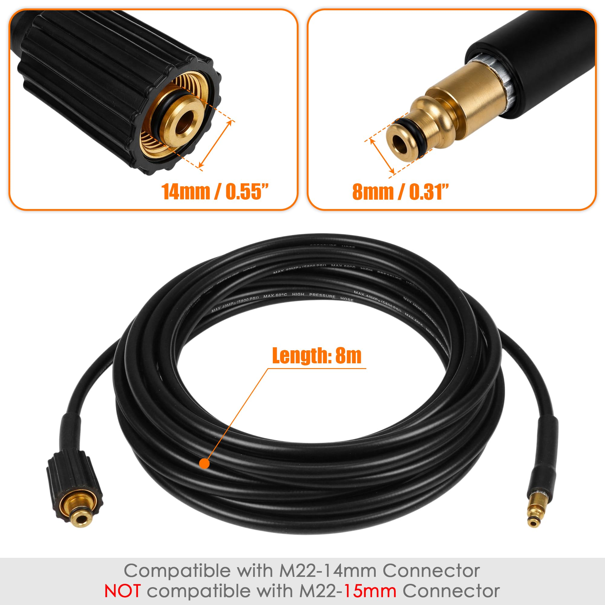 3TVol close-up of M22-14 threaded connector for secure fit