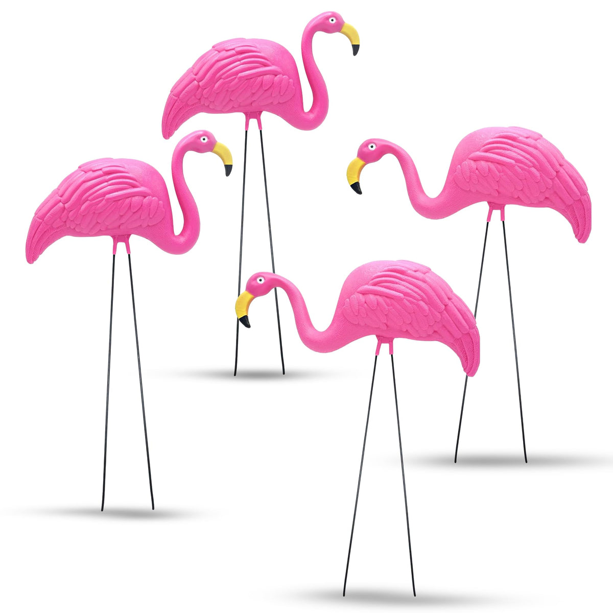 4E's Novelty front view pink flamingo shows bright focal point