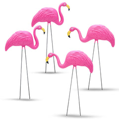 4E's Novelty front view pink flamingo shows bright focal point