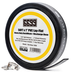 6699 front view full-length hose showing lay-flat profile and easy deployment