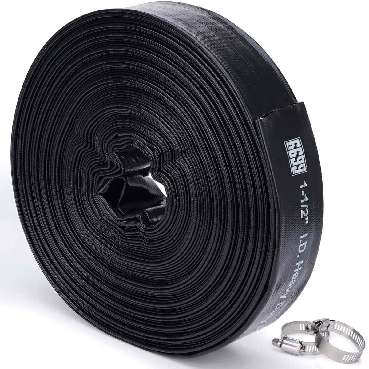 6699 front view of discharge hose with clear labeling and space-saving design