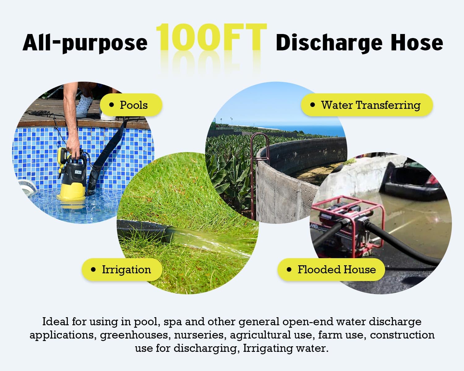 6699 hose next to tape measure shows scale and length benefit for long reach