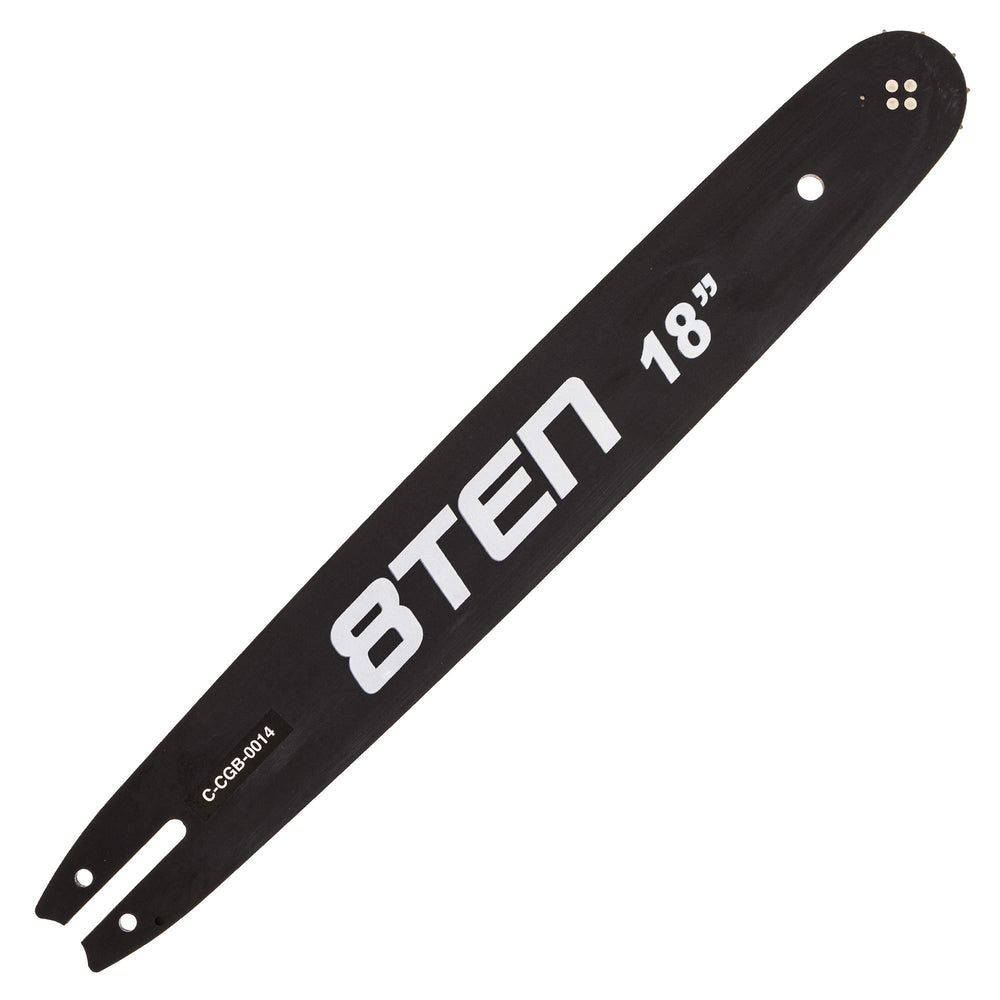 8TEN front view of 18-inch guide bar showing accurate fit and durability