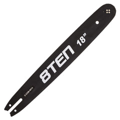 8TEN front view of 18-inch guide bar showing accurate fit and durability