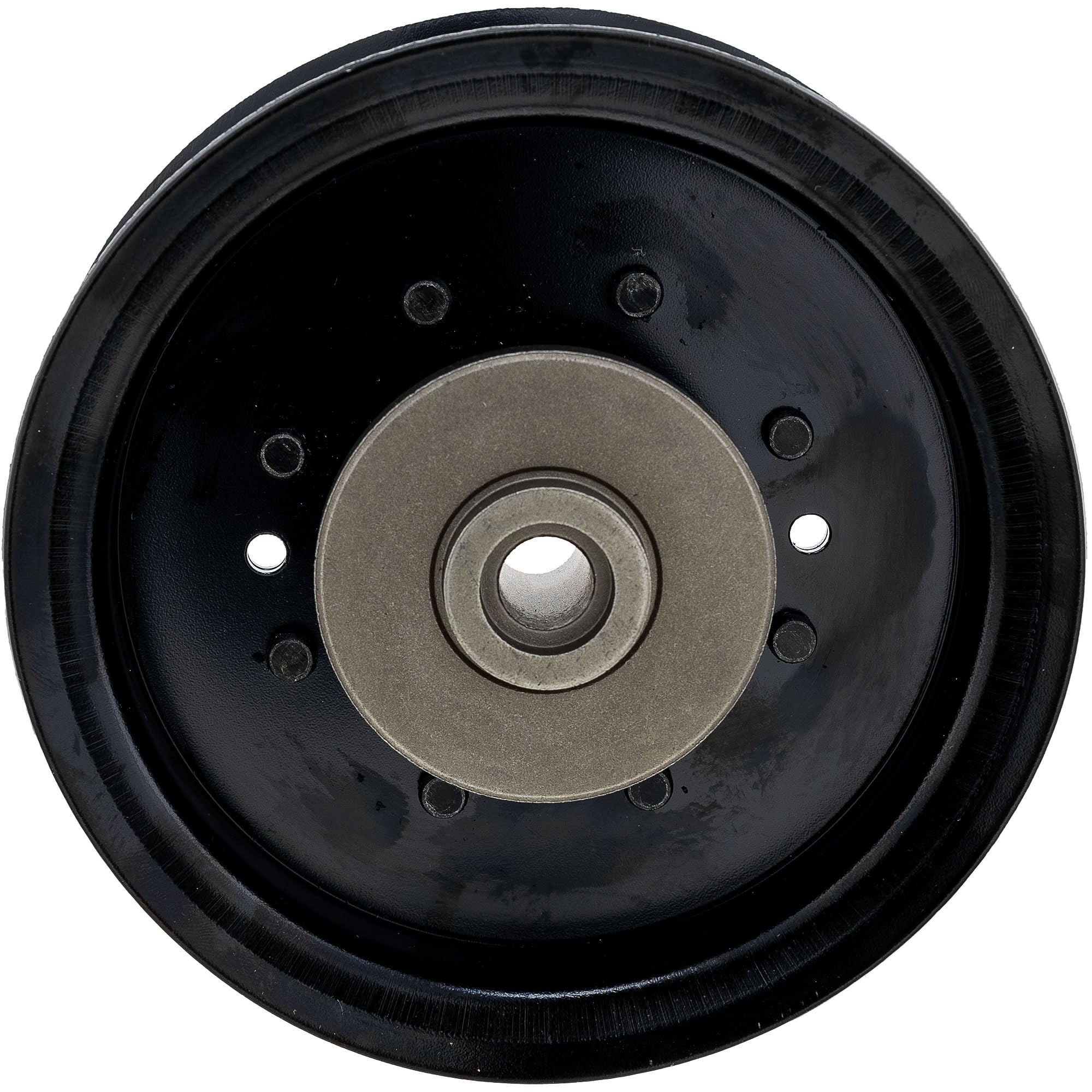 8TEN drive belt laid flat to show profile matching Husqvarna 54-inch deck requirements