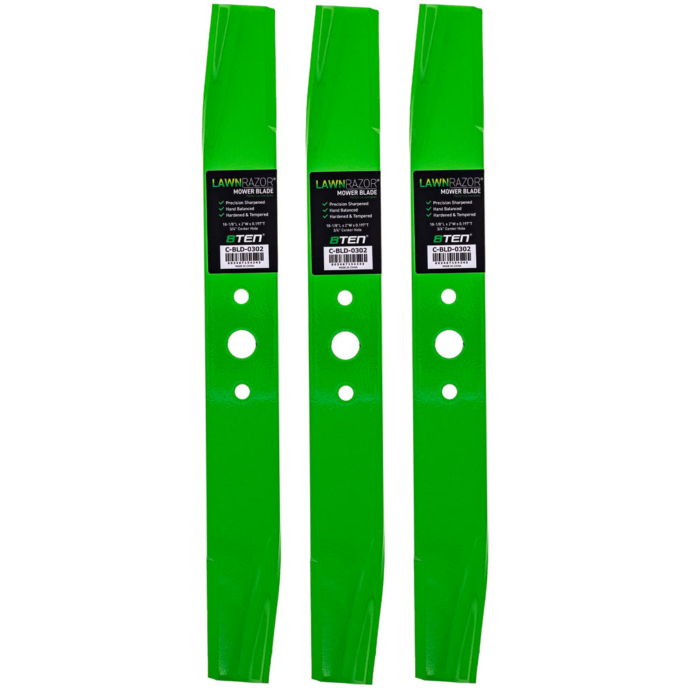 8TEN blade three-pack front packaging showing brand and fitment benefits