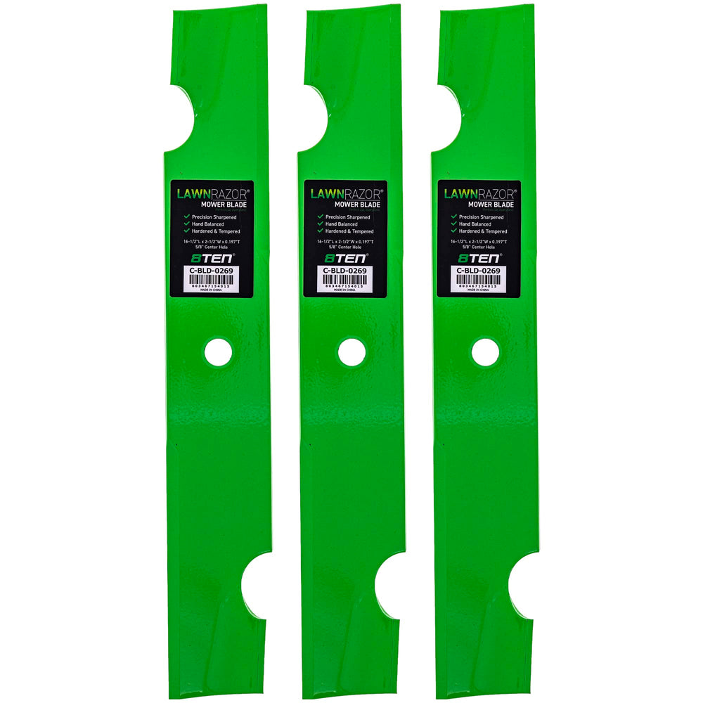 8TEN blade front view showing shape and fit, improves cut quality