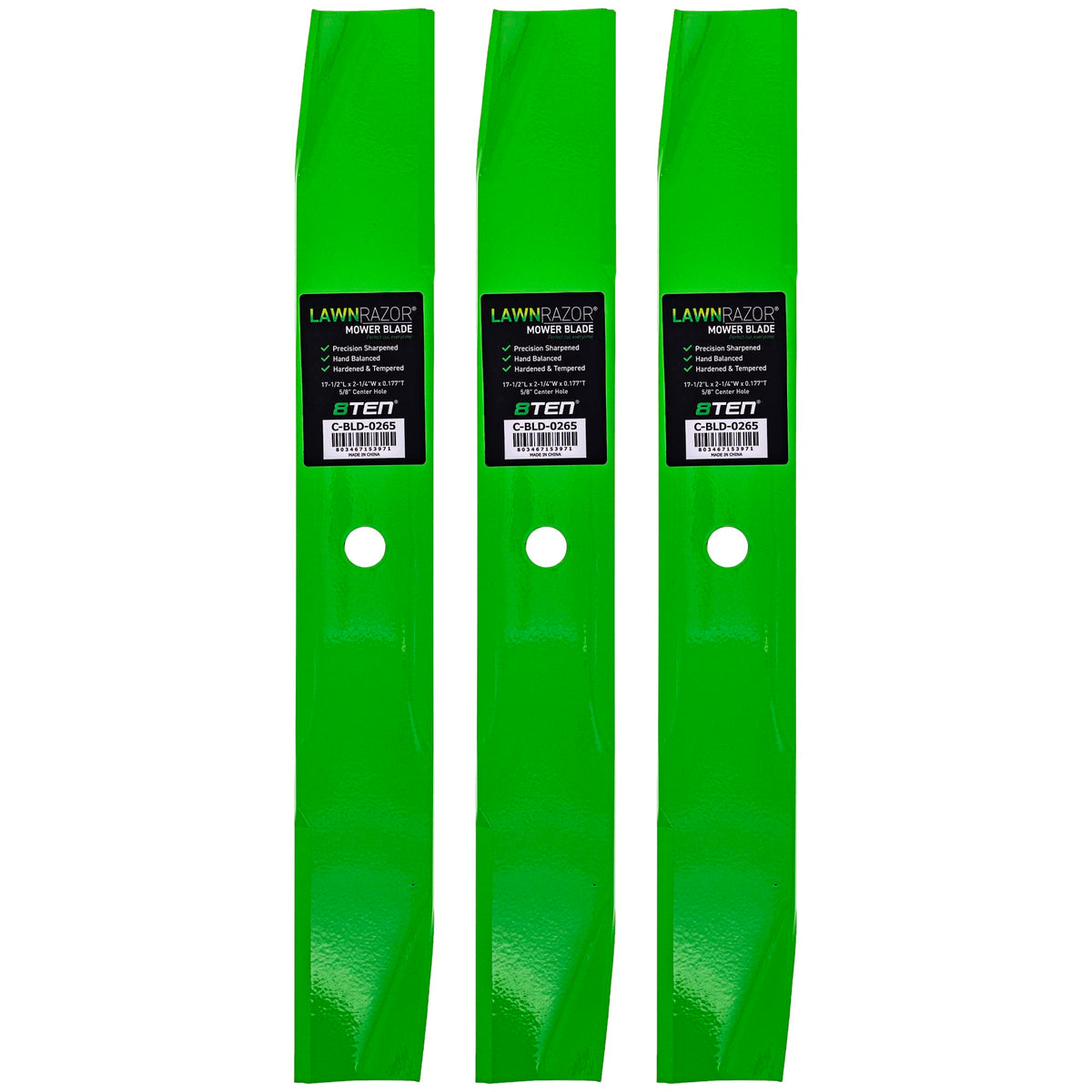 8TEN blade front view showing full length and fit benefit