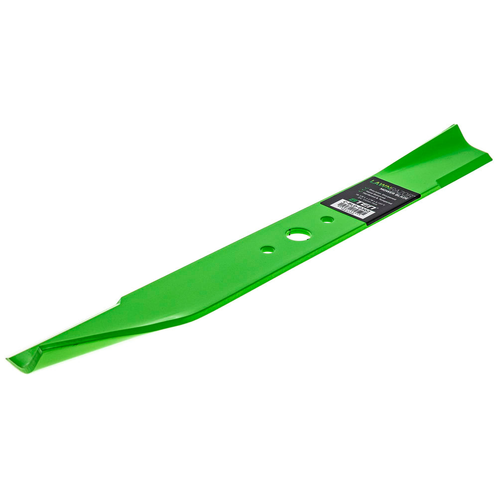 8TEN blade beside tape measure to show correct 50-inch deck scale