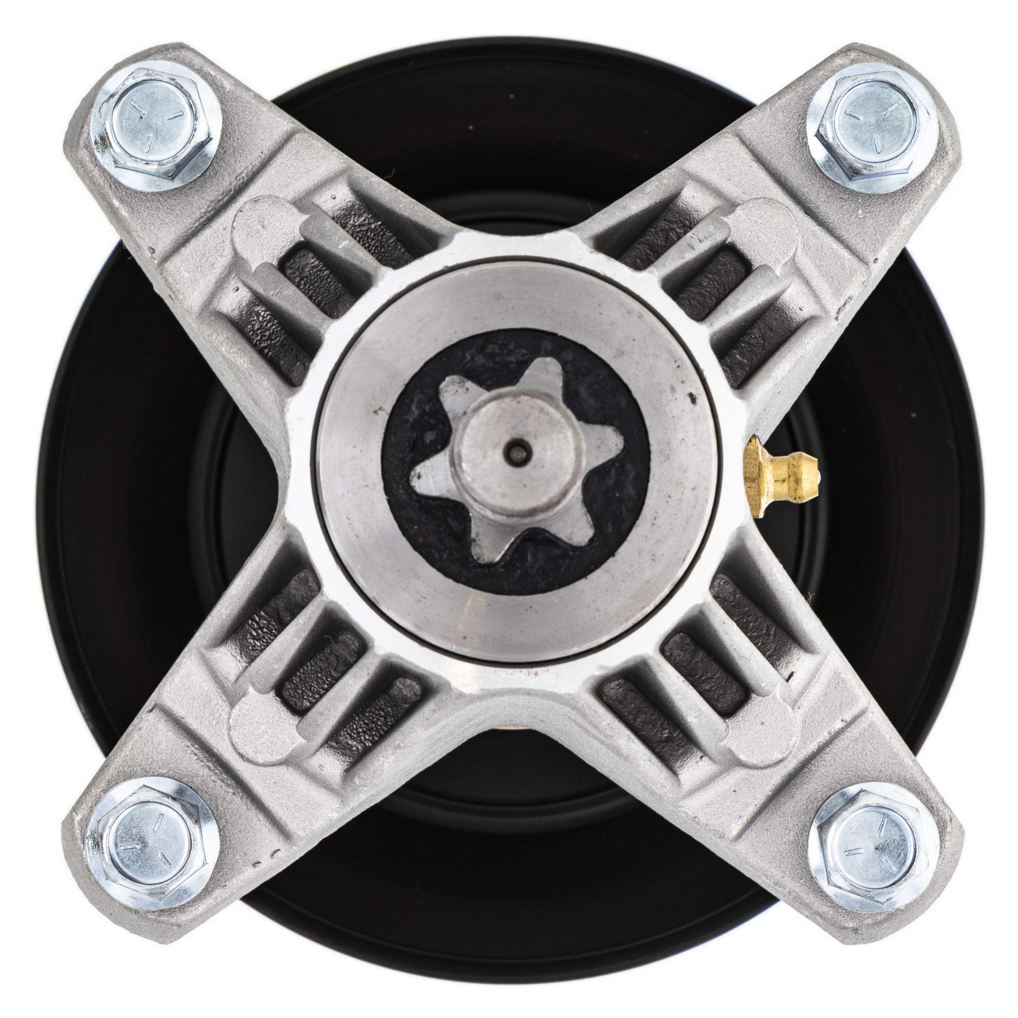 8TEN blade center hole detail showing 6-point star pattern for secure mounting