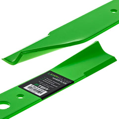 8TEN blades installed on a 50-inch deck showing improved bagging performance