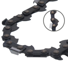 8TEN chain mounted on a 16-inch bar in-use, demonstrating fit and smooth chain engagement benefit