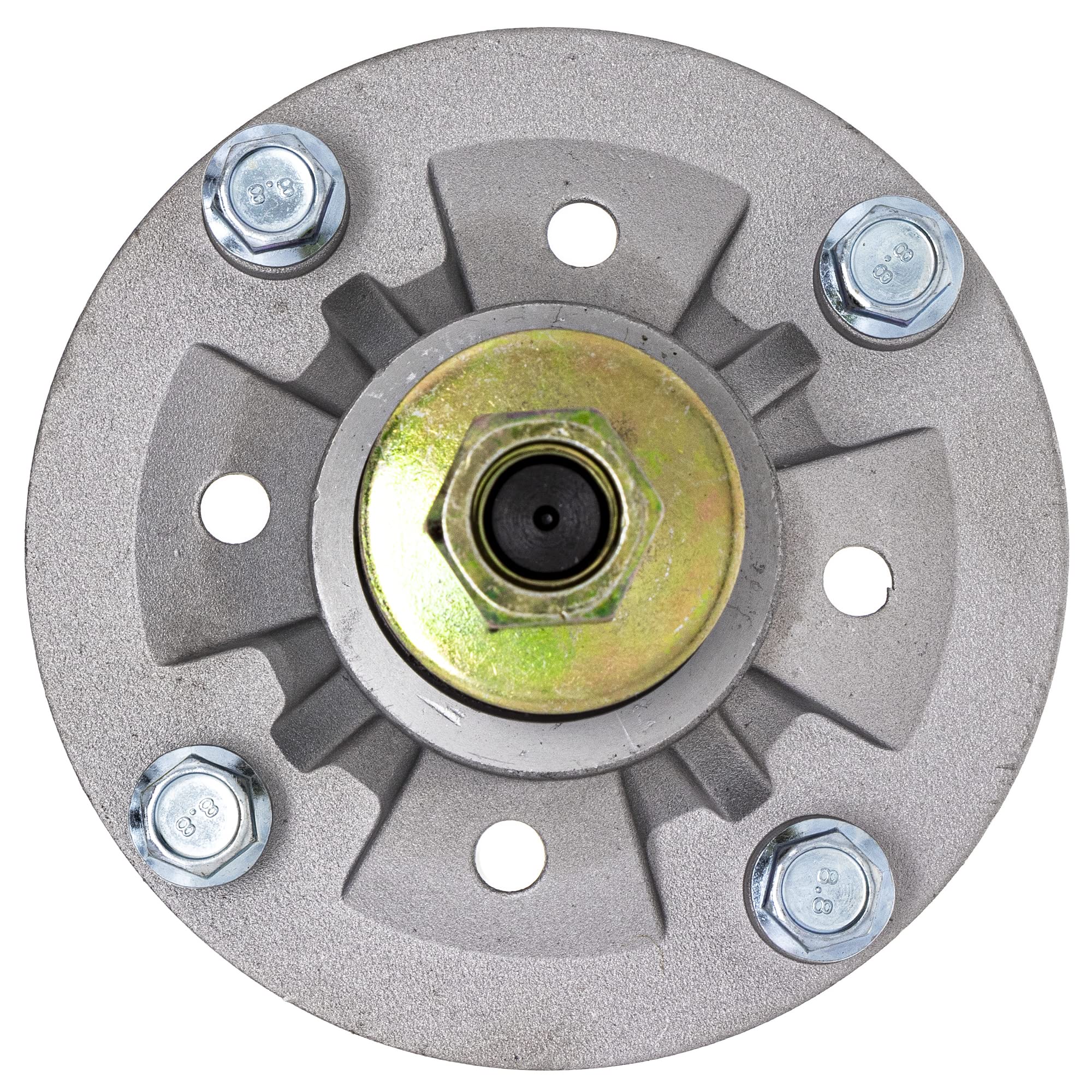 8TEN spindle with included mounting hardware and grease fitting for easier install