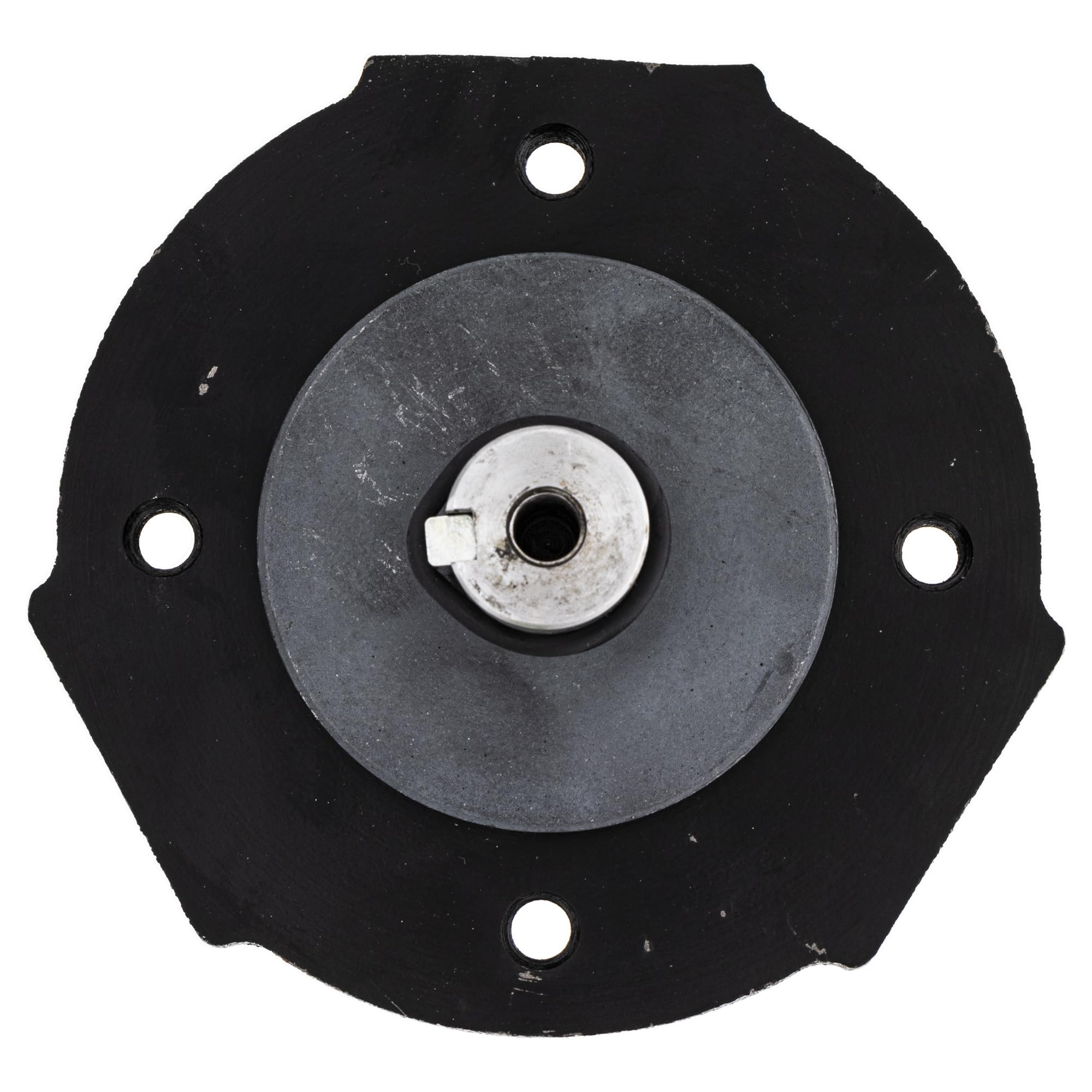 8TEN spindle side view with ruler showing 6 7/8 inch height for correct deck clearance