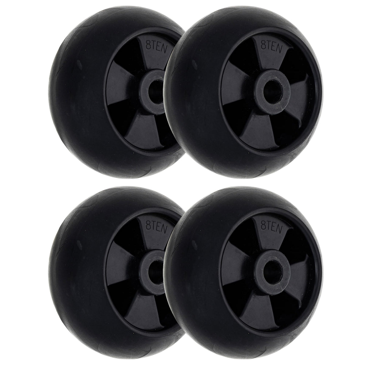 8TEN deck wheel 4-pack front view showing product and benefit durable replacement