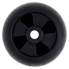 8TEN deck wheel installed on John Deere mower deck showing smooth glide