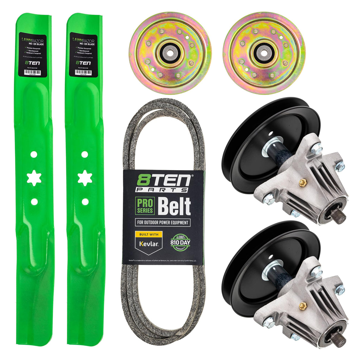 8TEN front packaging showing complete deck rebuild kit and fitment list benefits clear identification