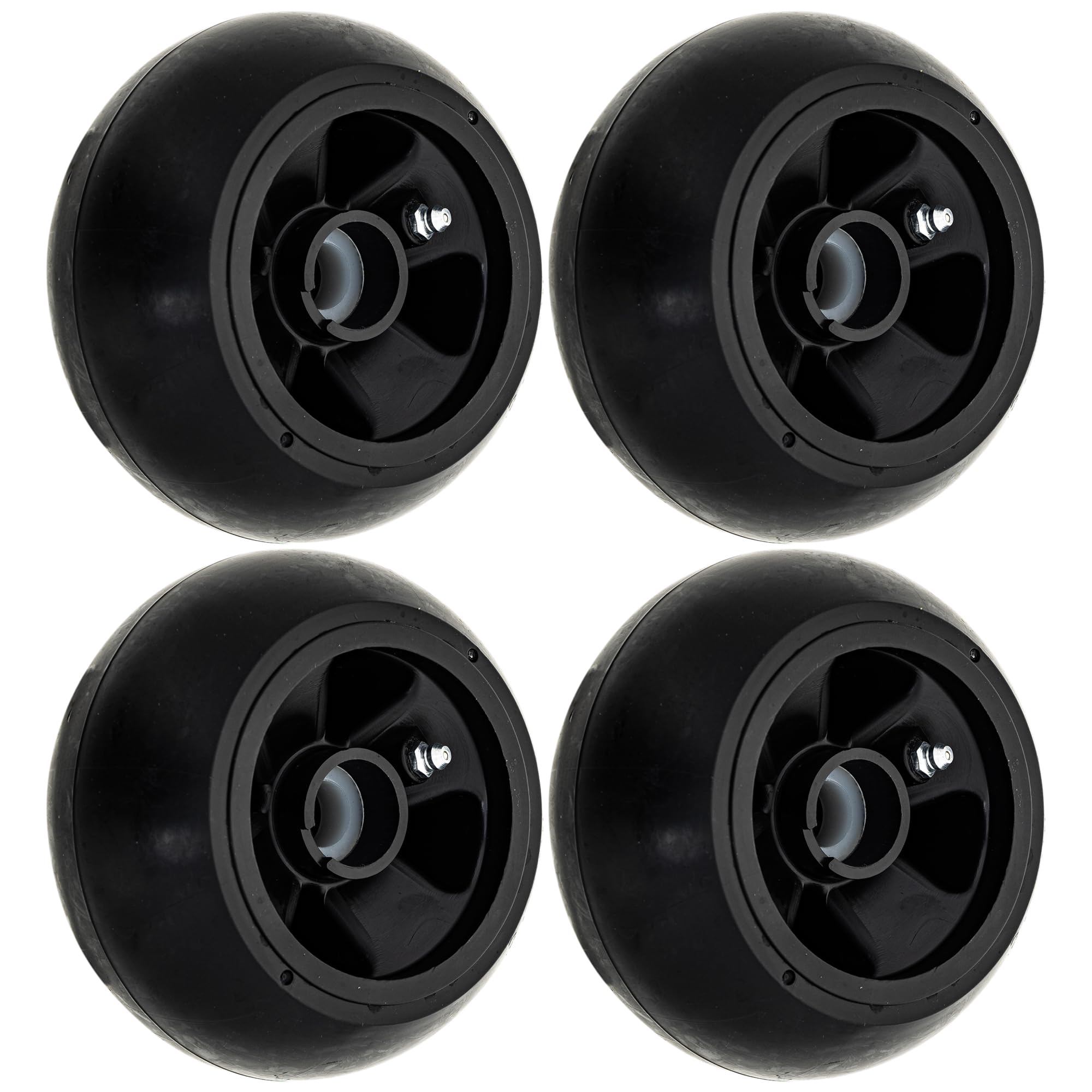 8TEN front view of four deck wheels showing fit and finish benefits