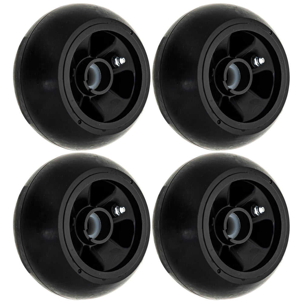 8TEN front view of four deck wheels showing fit and finish benefits