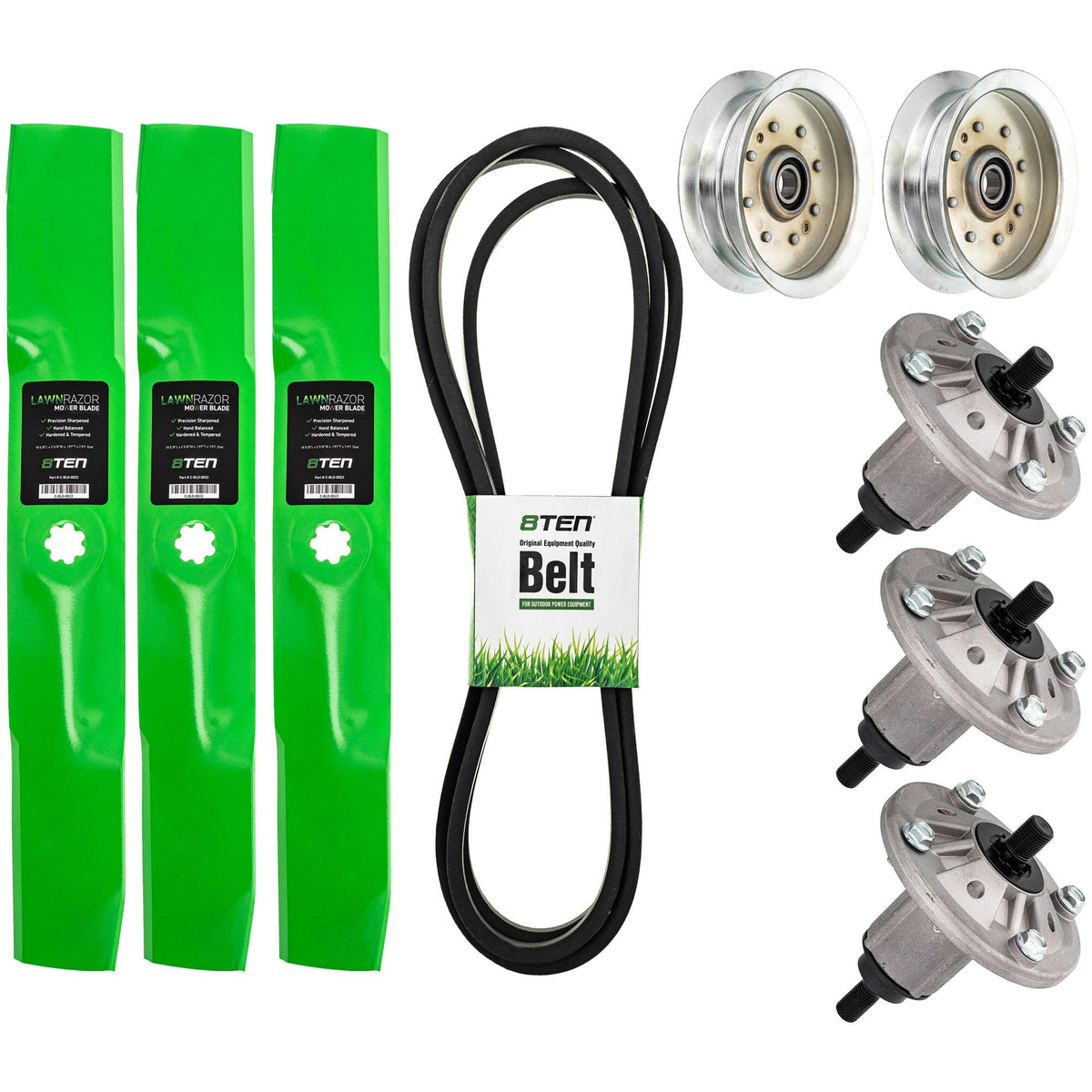 8TEN kit front packaging showing all included parts and clear labeling for quick identification and convenience