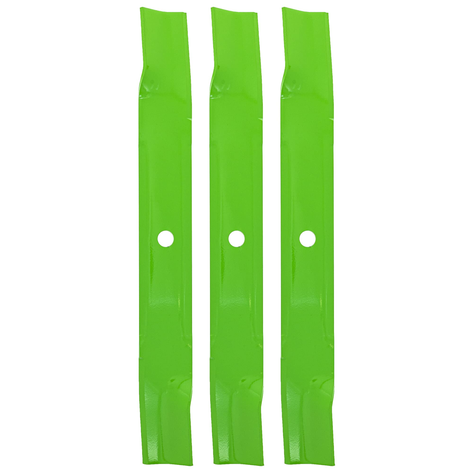 8TEN LawnRAZOR front view of three replacement blades showing profile and finish for reliable cutting