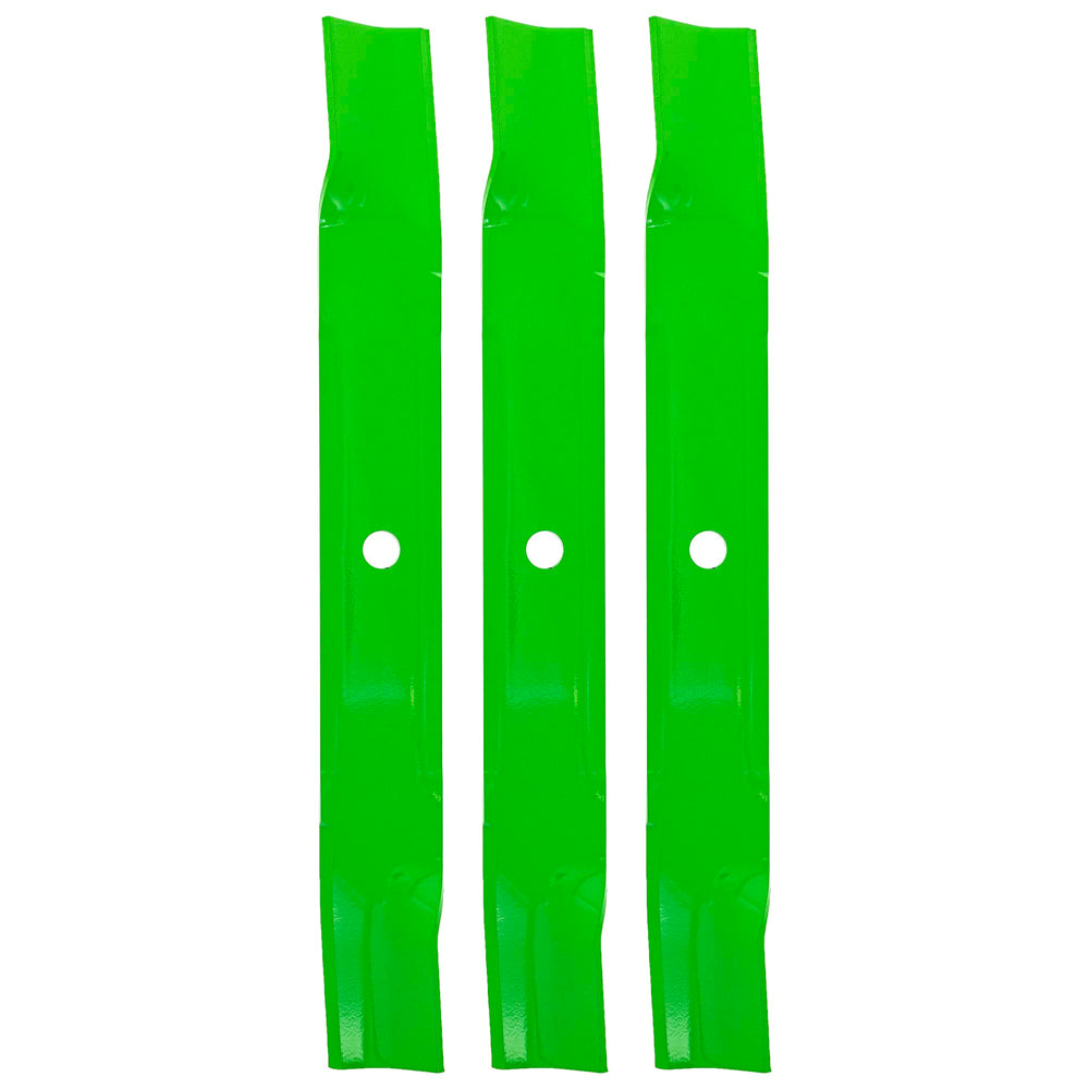 8TEN LawnRAZOR front view of three replacement blades showing profile and finish for reliable cutting
