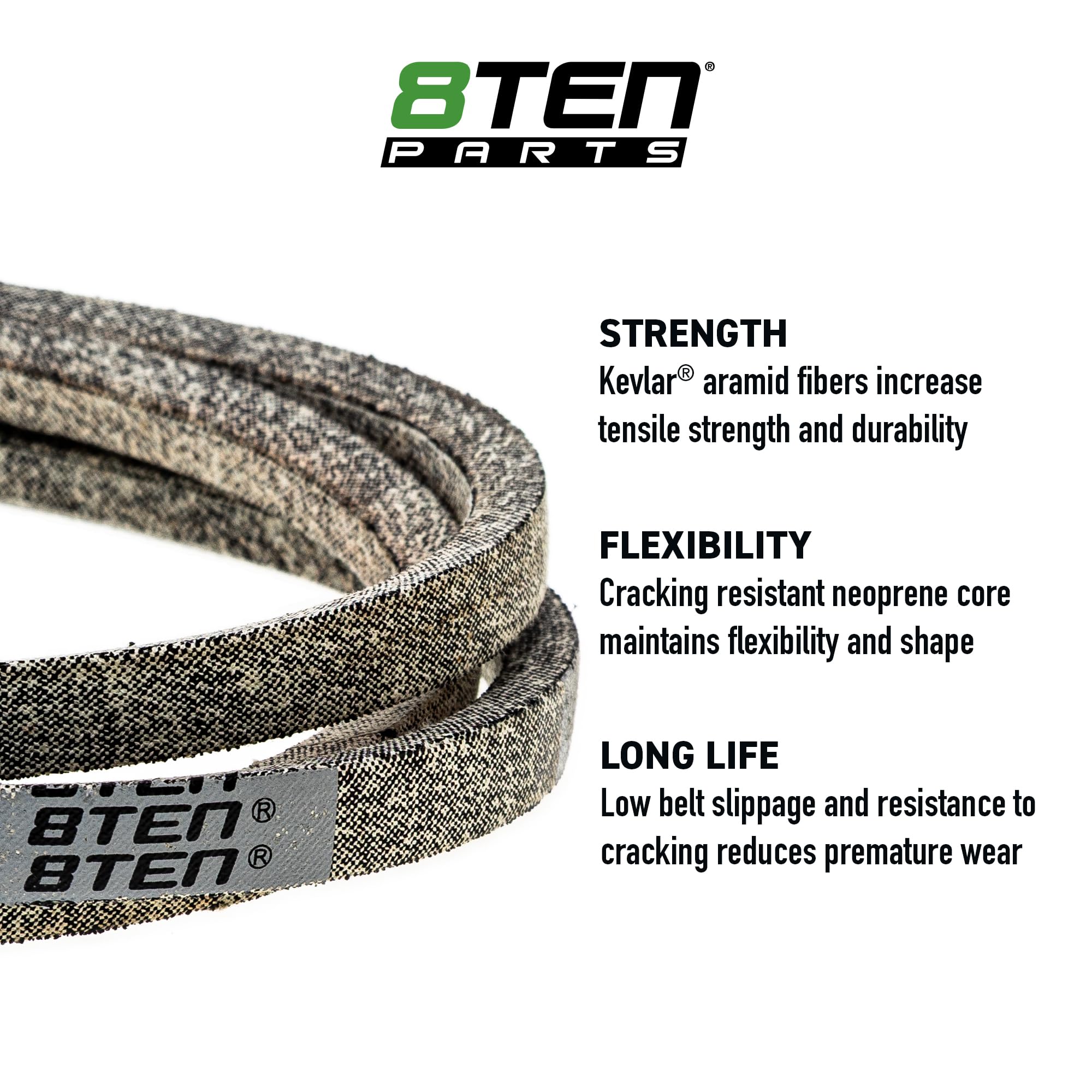 8TEN idler pulley angled view showing smooth surface for consistent belt tension