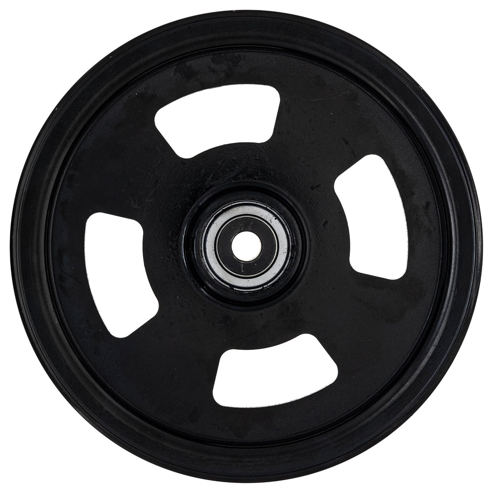 8TEN idler pulley installed in mower deck demonstrating restored belt routing benefit