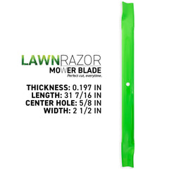8TEN LawnRAZOR close-up of steel texture and grind for durable edge retention