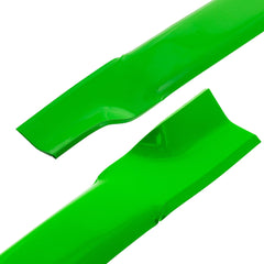 8TEN LawnRAZOR laid next to tape measure showing 31 7/16 inch length accuracy