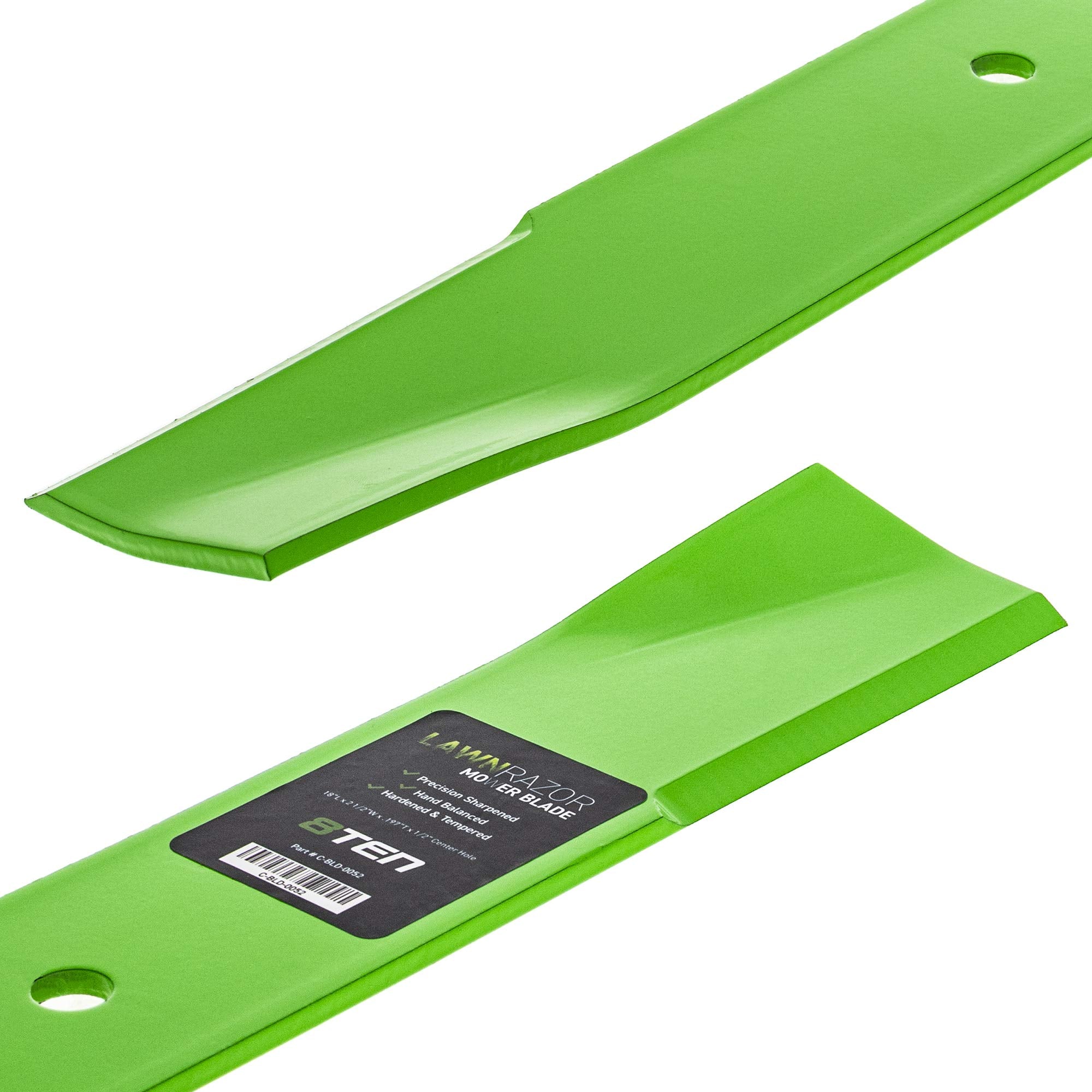 8TEN blade thickness measured on scale for OEM-equivalent durability