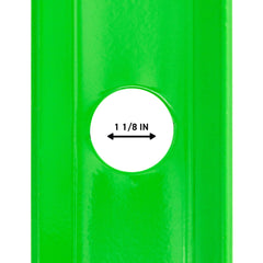 8TEN LawnRAZOR center hole detail showing precise 1 1/8" fit benefit