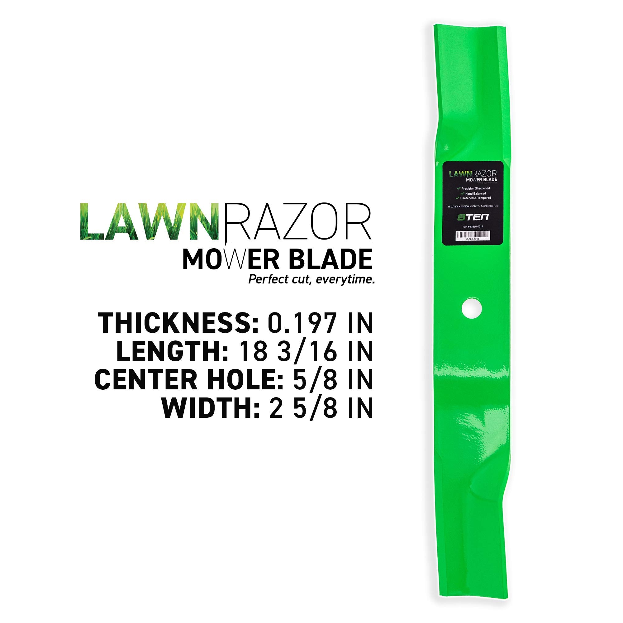 8TEN detailed center hole view ensuring correct 5/8 inch fit