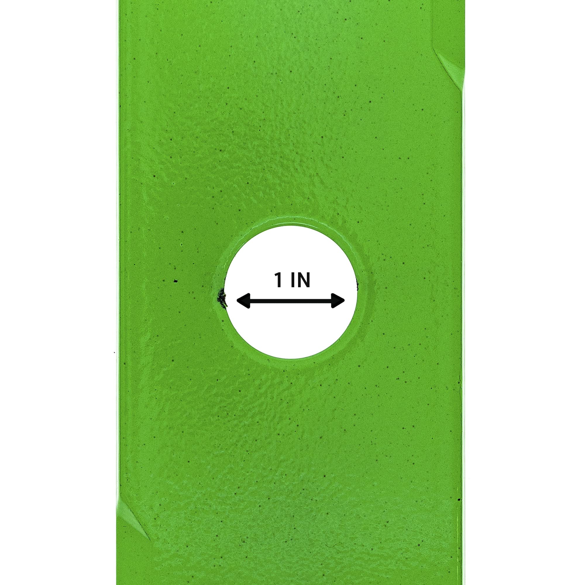 8TEN LawnRAZOR center hole detail showing 1-inch round mounting fit