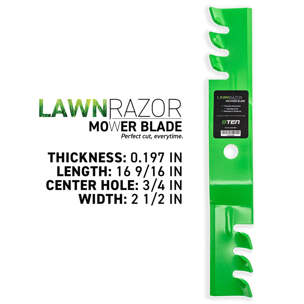 8TEN blade center hole detail showing 3/4 inch fit and accurate mounting alignment