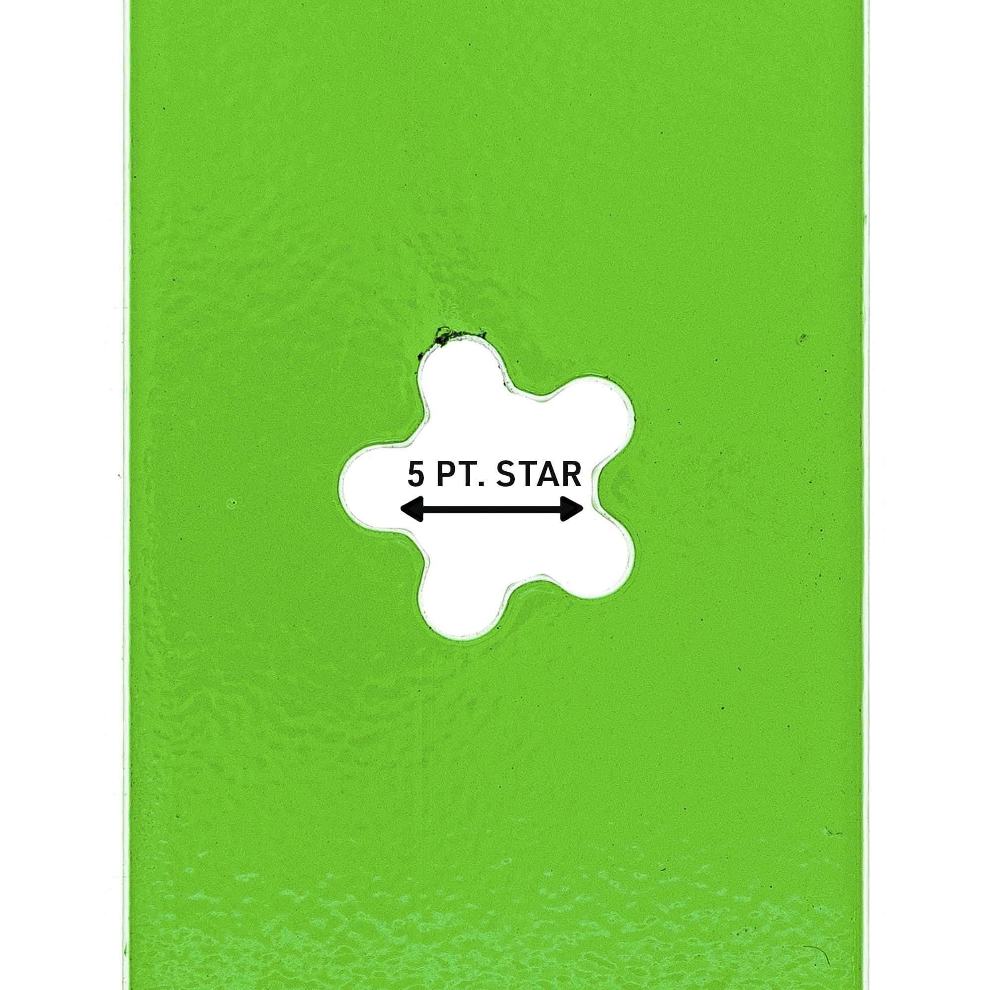 Detailed view of 8TEN five-point star center hole showing precise fit to Husqvarna spindles for secure mounting