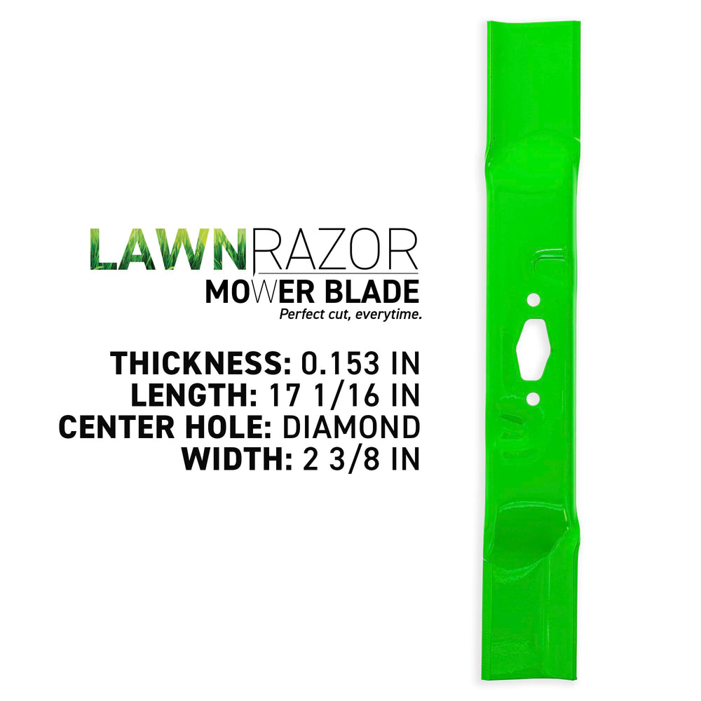 8TEN blade close-up edge profile with sharpened cutting edge for cleaner mowing