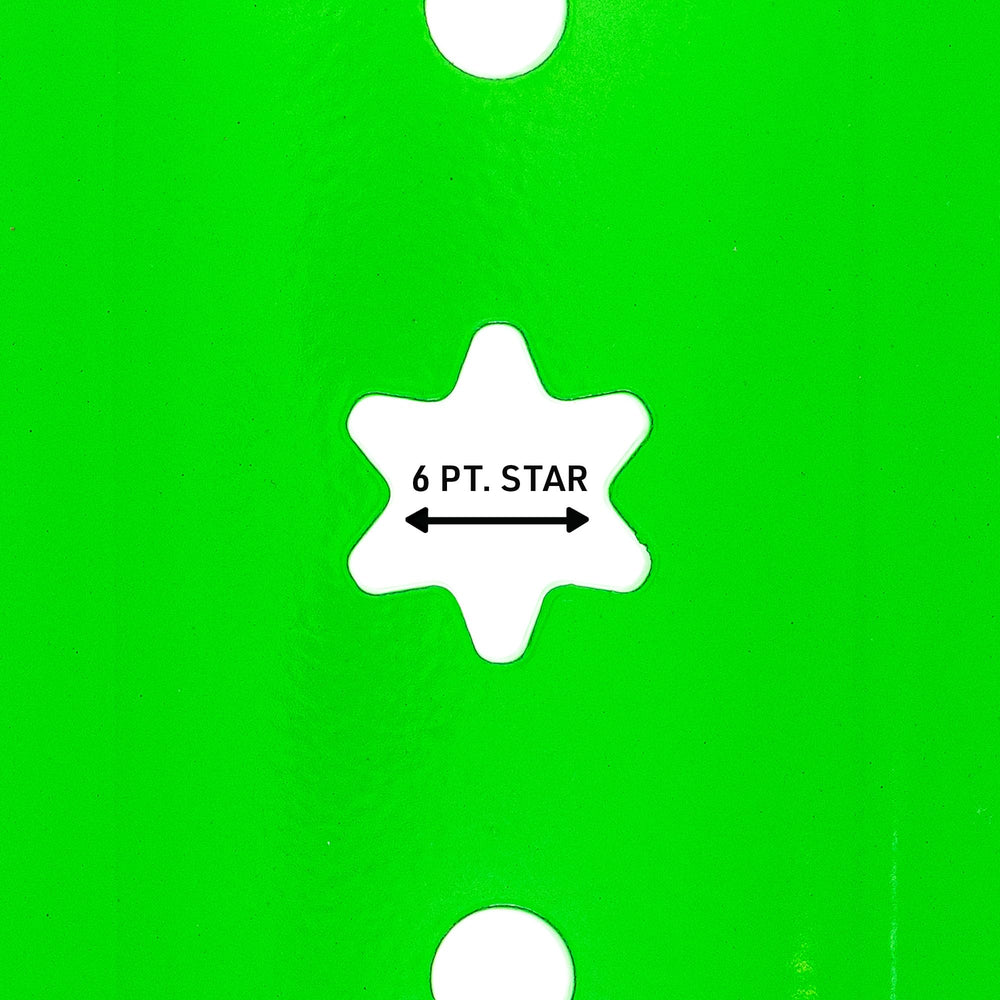 8TEN close-up of 6-point star mounting hole ensuring secure OEM-style fit