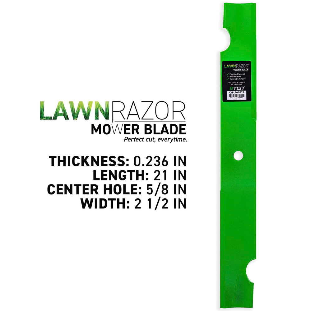 8TEN blade close-up of notched cutting edge for improved lift benefit