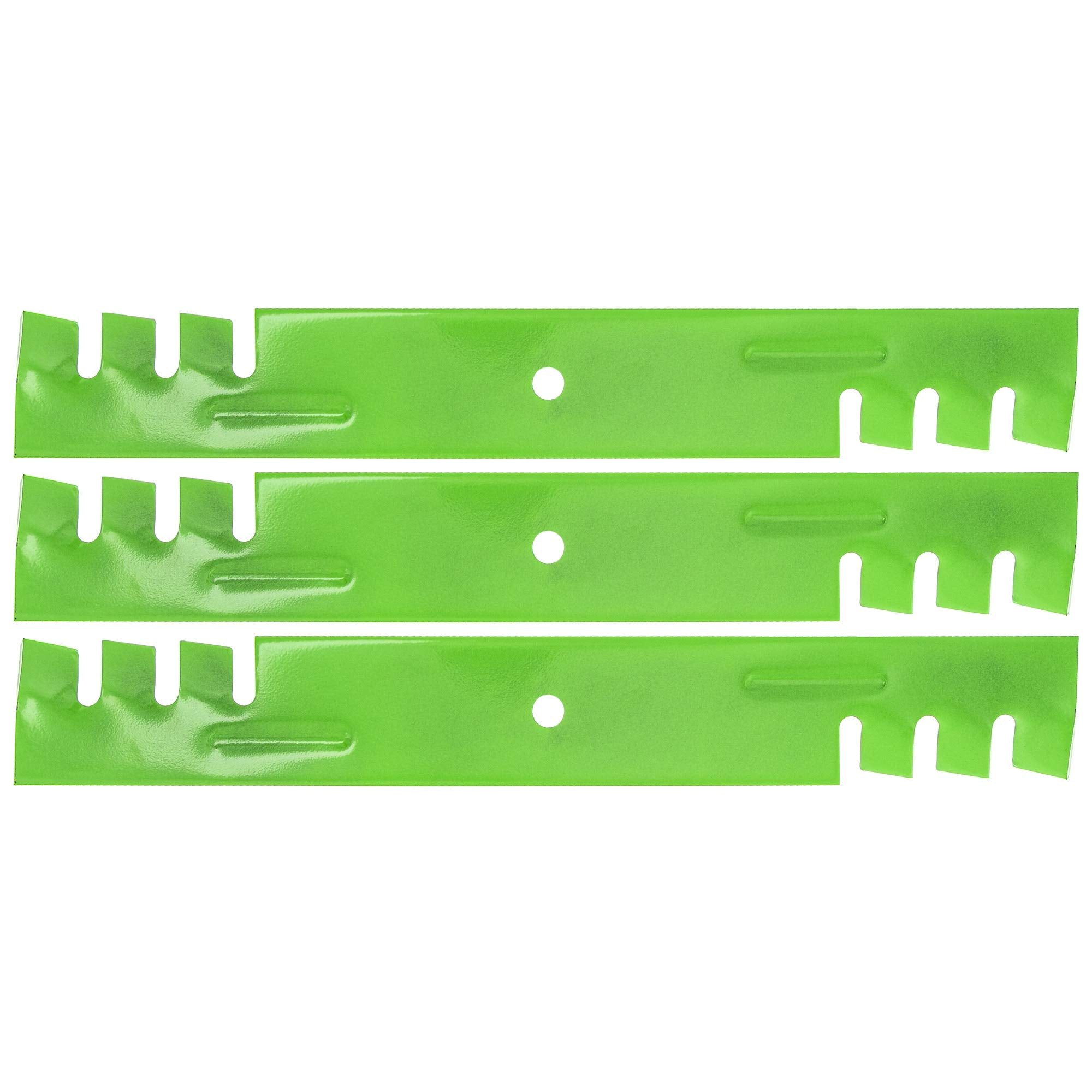 8TEN LawnRAZOR close-up of toothed cutting edge highlighting improved lift and mulching