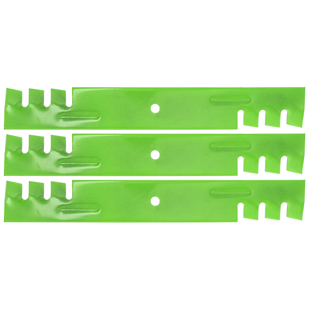8TEN LawnRAZOR close-up of toothed cutting edge highlighting improved lift and mulching