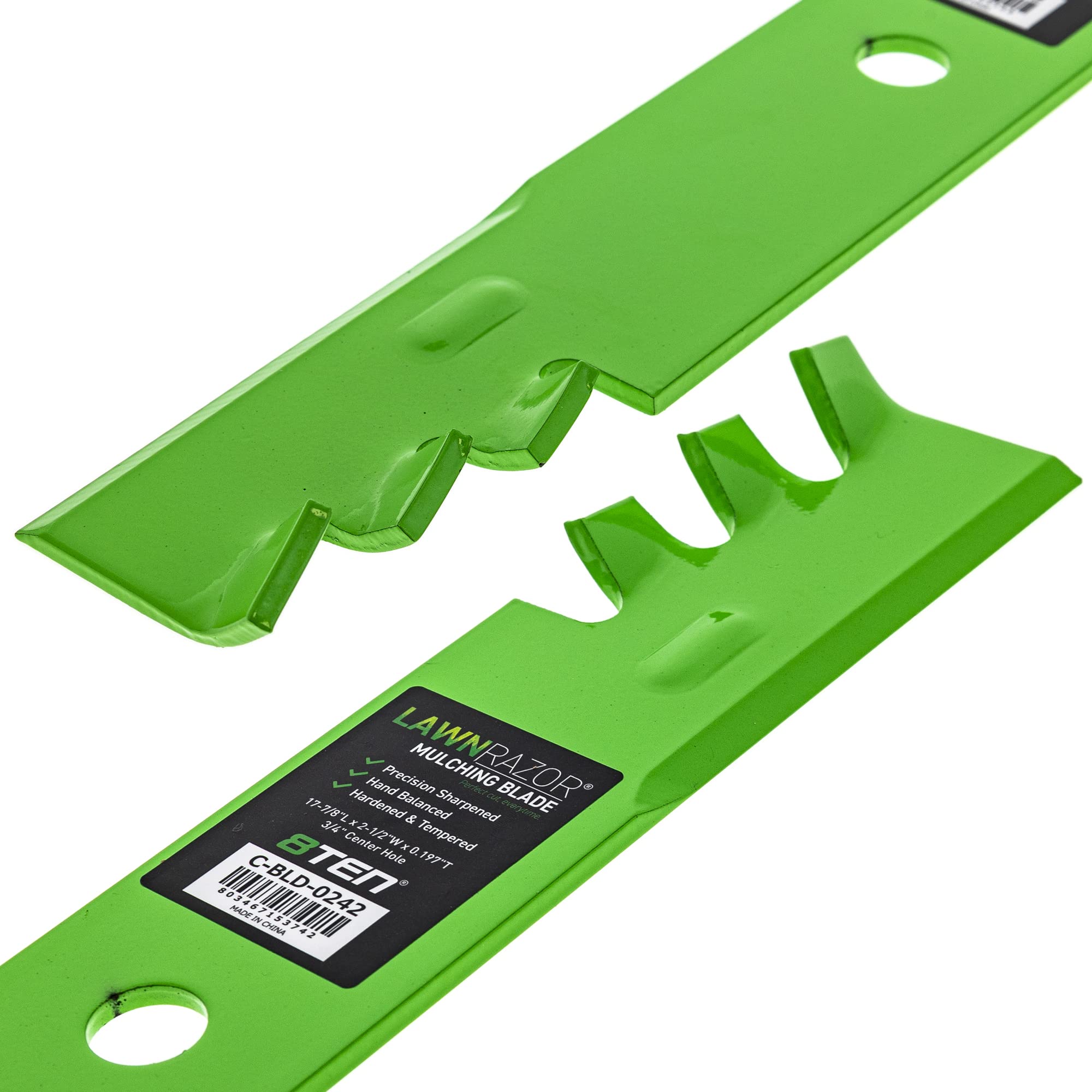 8TEN close-up of toothed blade edge highlighting sharper cut performance