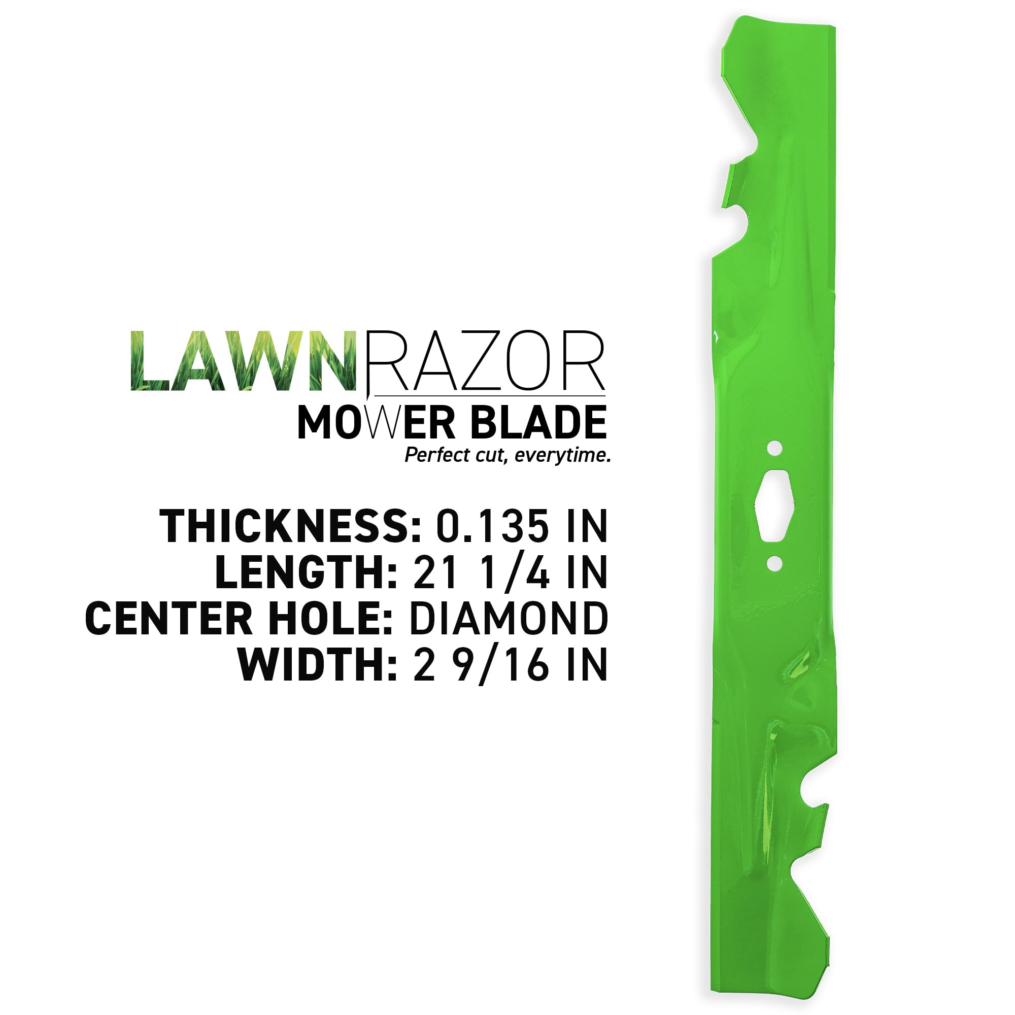 8TEN close-up of toothed cutting edge highlighting sharpness for improved mulching