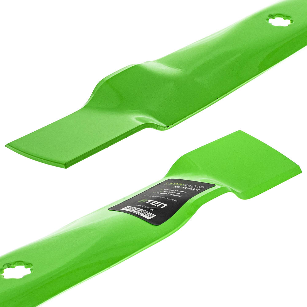 8TEN new blade beside a worn blade highlighting restored cutting performance