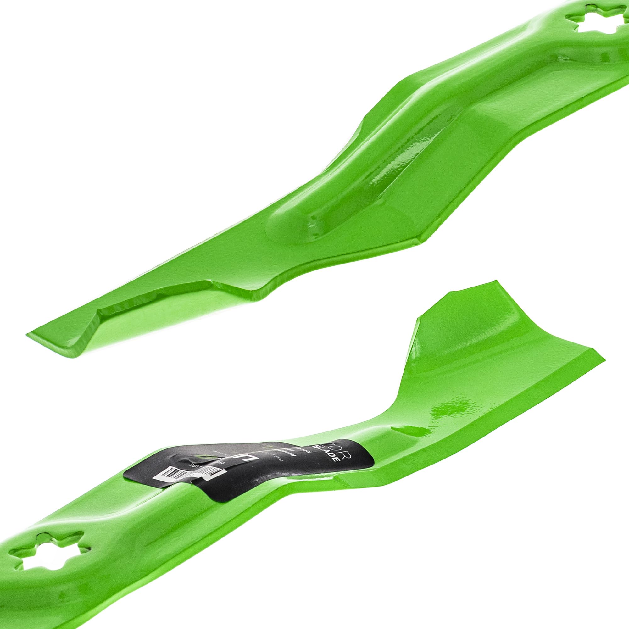 8TEN LawnRAZOR cutting profile diagram highlighting mulching geometry for finer clippings