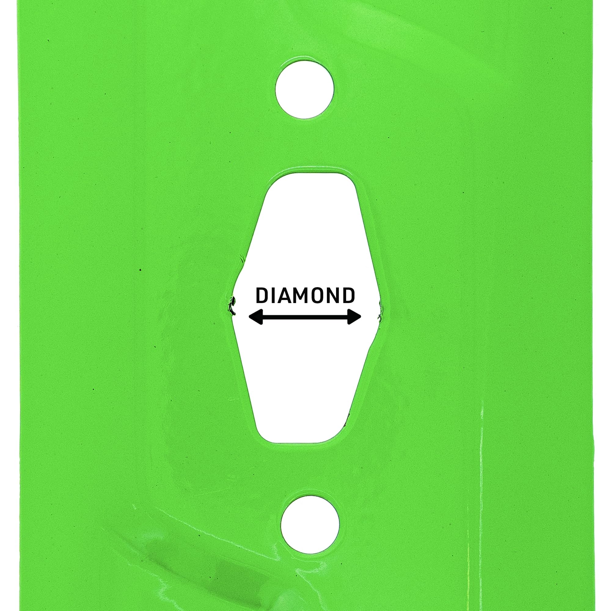 8TEN diamond center hole detail fitting S-pattern spindle for secure mount