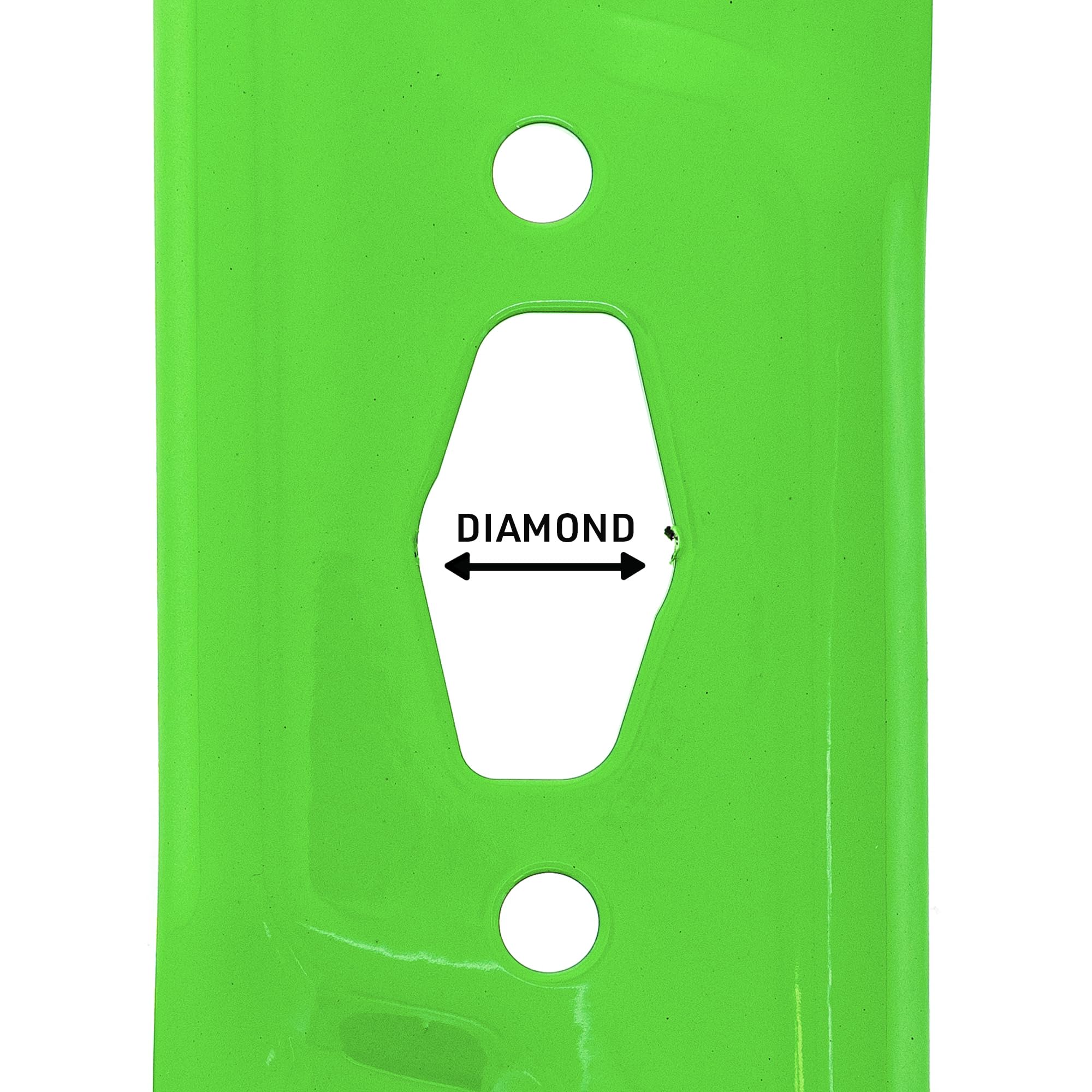 8TEN diamond center hole detail demonstrating correct S-pattern fit for spindles