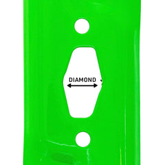 8TEN diamond center hole detail demonstrating correct S-pattern fit for spindles