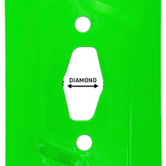 8TEN diamond center hole detail fitting S-pattern spindle for secure mount